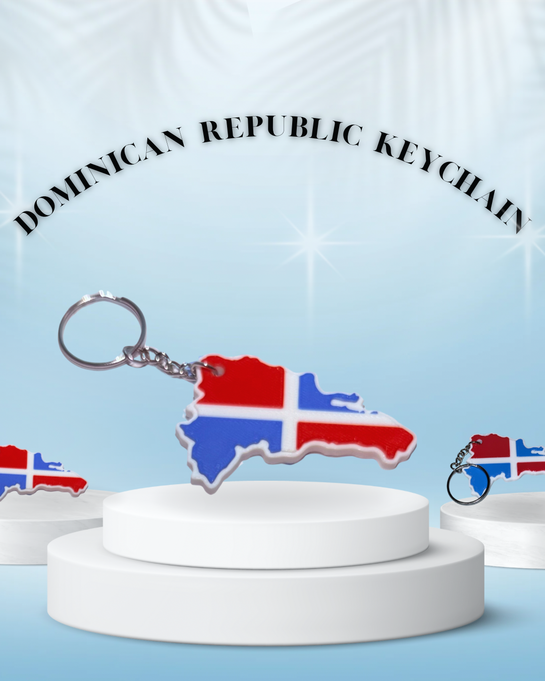 Dominican Republic Flag Keychain